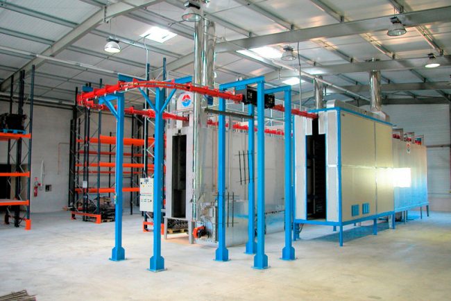 Dây chuyền phun sơn tĩnh điện