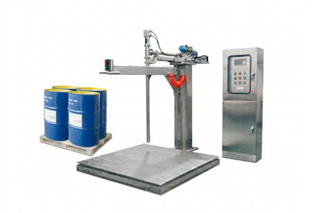 Máy chiết rót thùng phuy / IBC 500L – 1000L